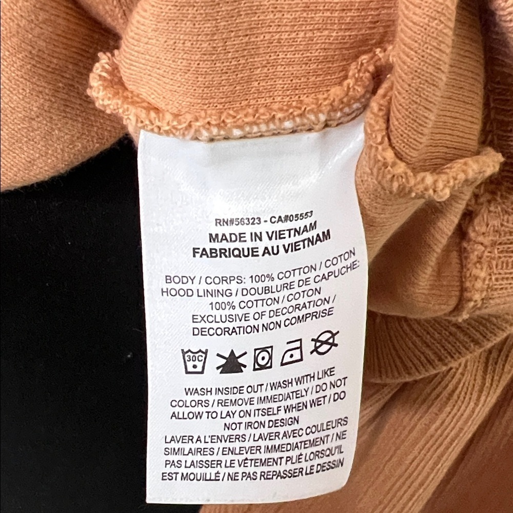 Nike Cotton Knit Hoodie Sweatshirt Size XS in Cognac Color - Picture 8 of 13